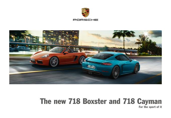 Рекламный буклет Porsche 982 Boxter, Cayman